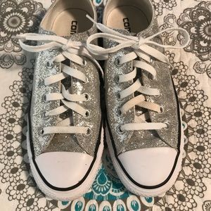 Glitter converse.   Some staining.  Size 8.